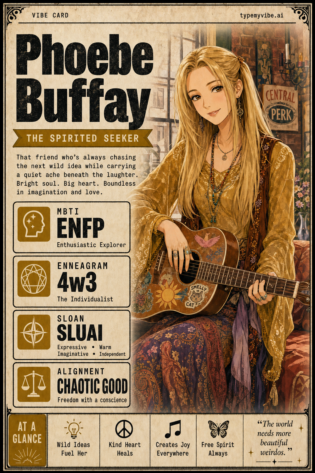 Phoebe Buffay vibe card