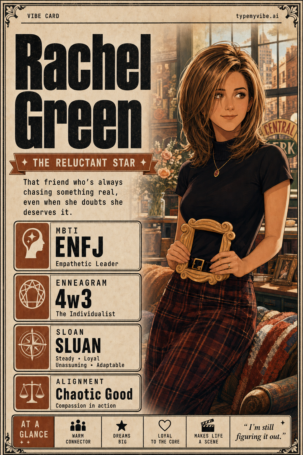 Rachel Green vibe card