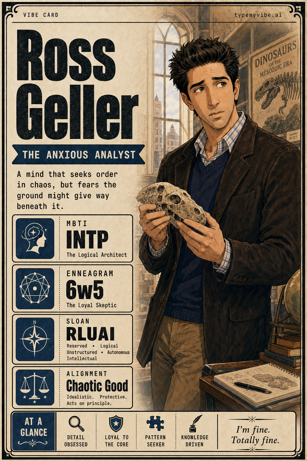 Ross Geller vibe card