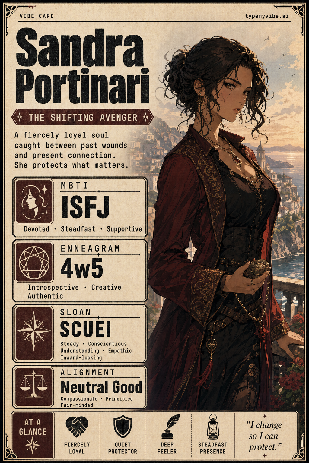 Sandra Portinari vibe card